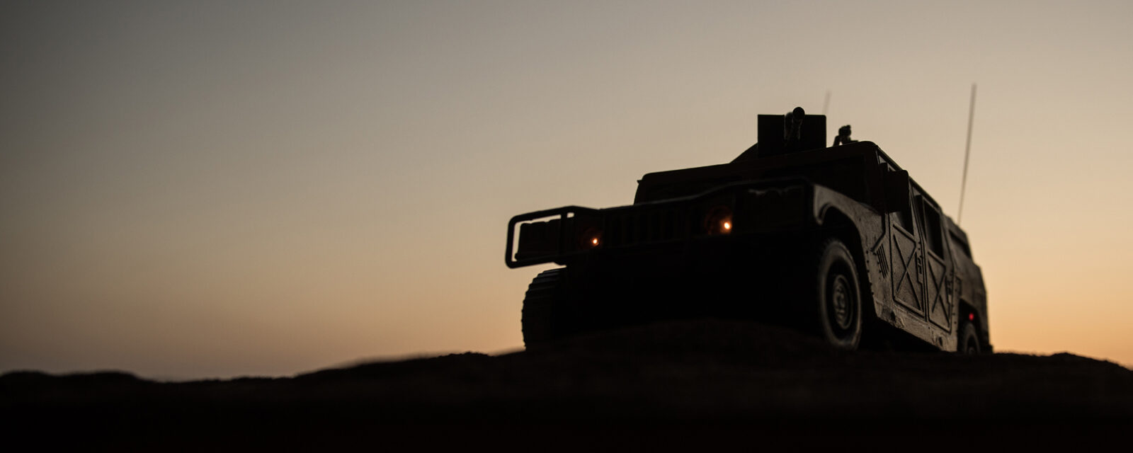 Low angle image of a marine vehicle.