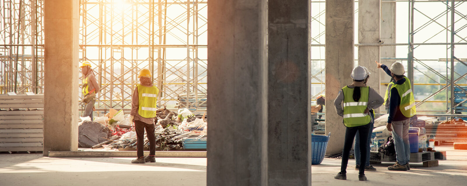 This is an image of a construction site, where mesothelioma is typically caused by asbestos exposure.