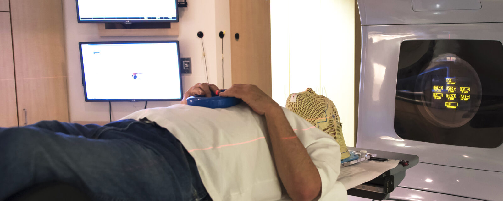 This is an image of a patient undergoing targeted therapy.