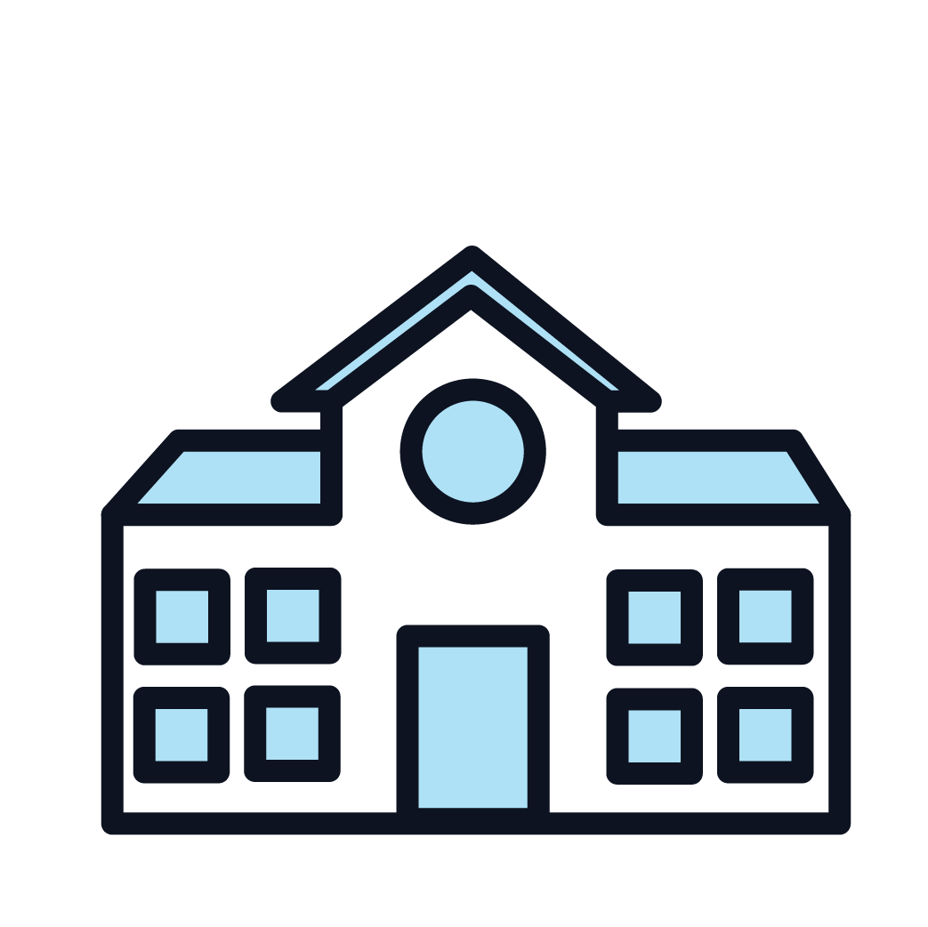 This is an image representing schools and other aged structures.
