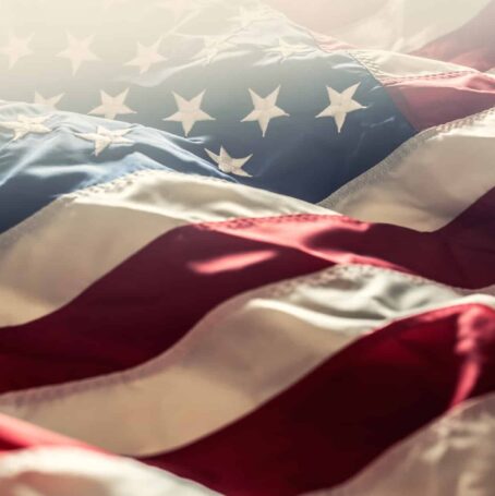 Image of the American Flag in remembrance of September 11th, 2001.