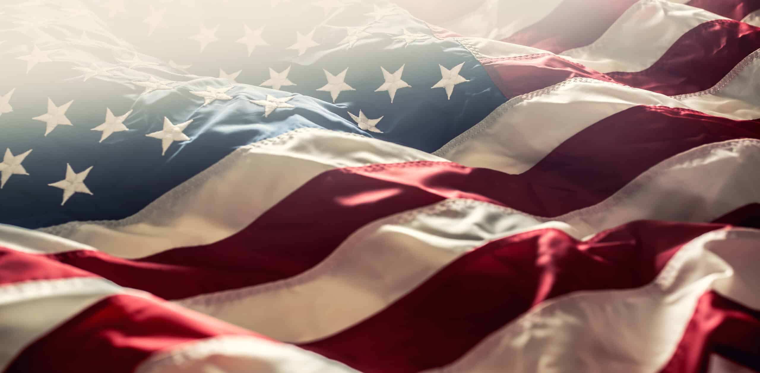Image of the American Flag in remembrance of September 11th, 2001.