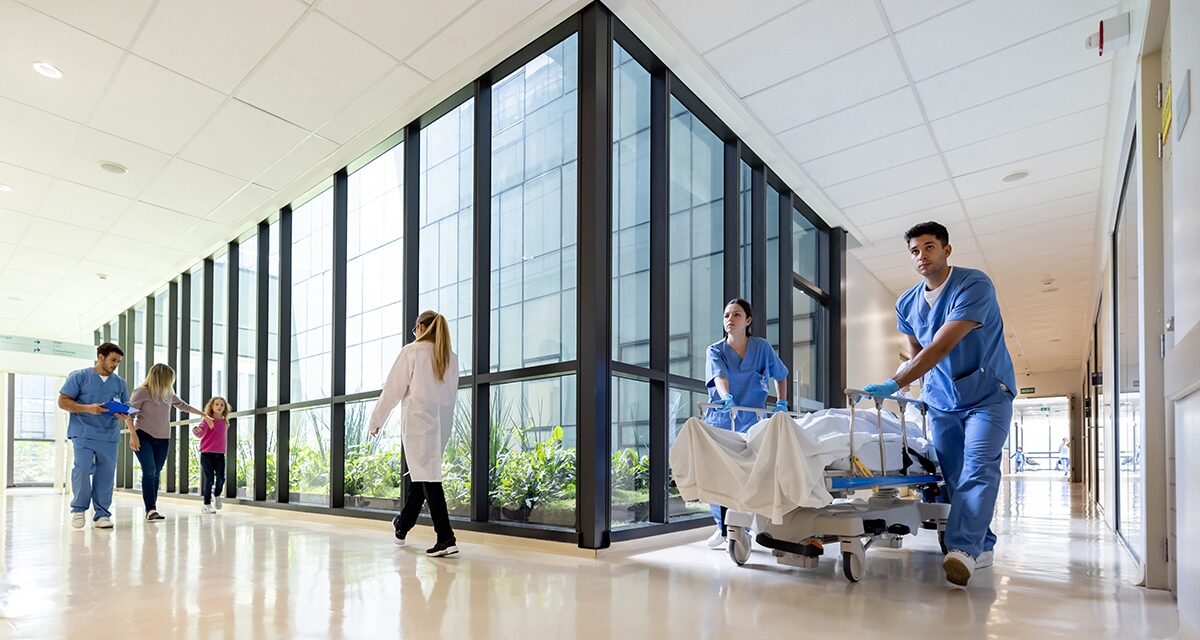 Image shows the interior of Ronald Reagan UClA Medical Center.