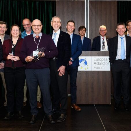 Volunteers, participants, and leaders at the 2022 European Asbestos Forum event.
