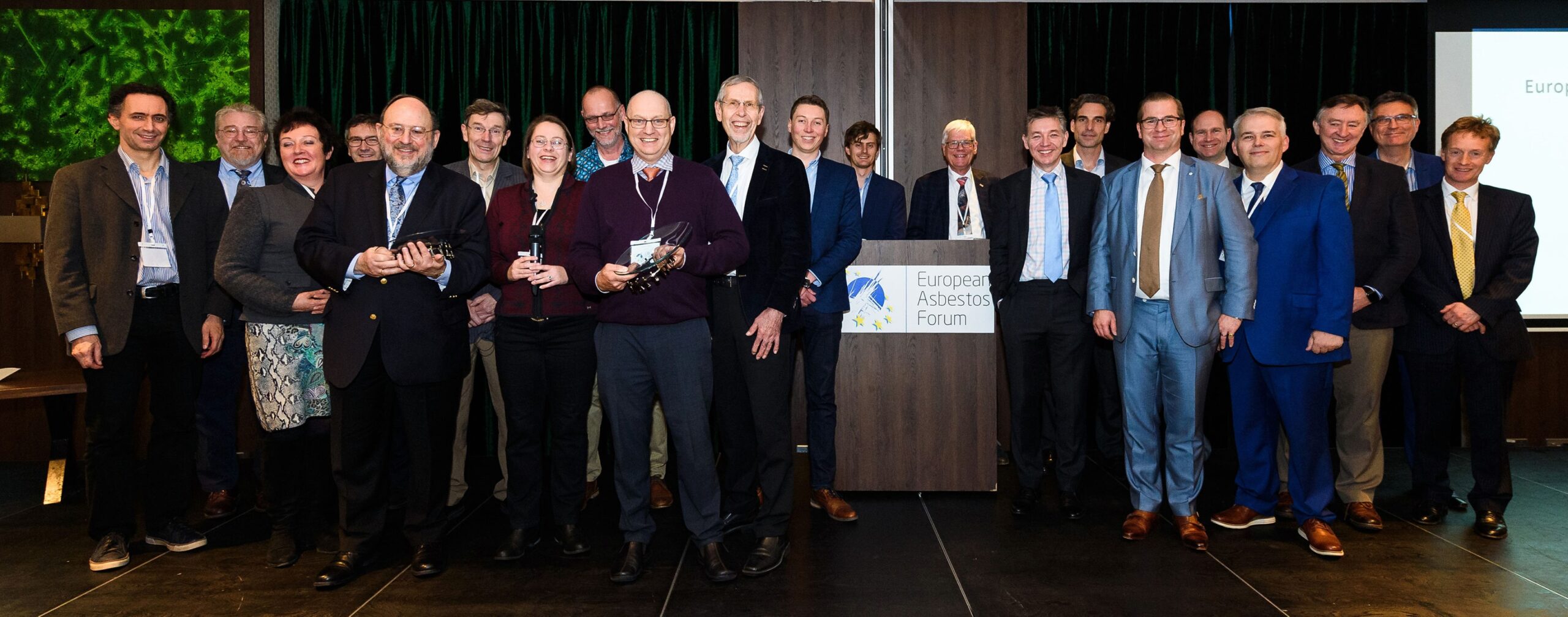 Volunteers, participants, and leaders at the 2022 European Asbestos Forum event.