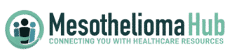Graphic of mesothelioma hub logo and title.