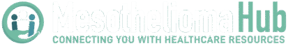 Graphic of mesothelioma hub logo and title.